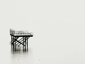 jetty with negative space